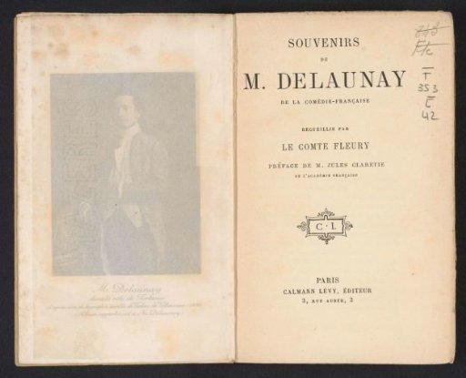 Souvenirs of M. Delaunay of the Comédie-Française