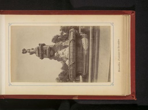 View of the Charles de Brouckère Fountain in Brussels