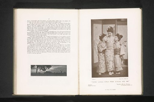 Three girls in kimonos