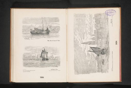 Reproduction of a drawing of a view of Antwerp by Henry Thomas Dawson