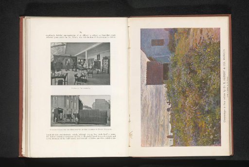 Reproduction of a Painting of a House in a Field with Flowers after a Sketch by W. Knapp