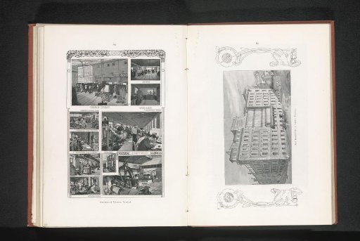 Ten illustrations of the work in a printing house