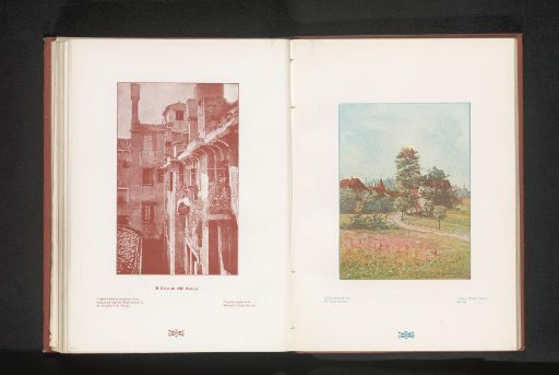 Reproduction of a Watercolor of a View of a Village