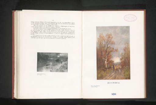 Reproduction of a Painting of a Country Road with a Shepherd