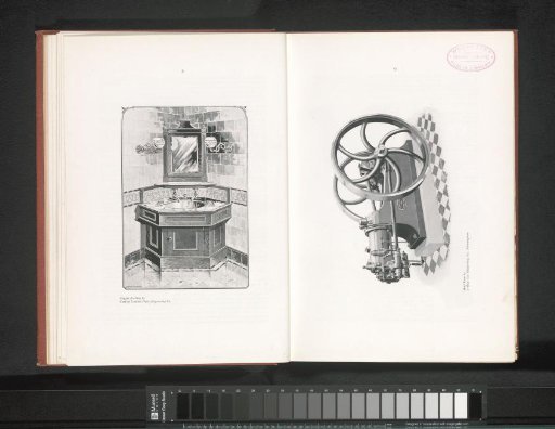 Reproduction of a drawing of a washbasin
