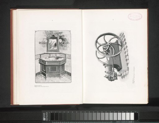 Reproduction of a drawing of an engine block