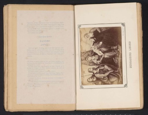 Photographic reproduction of a print or painting of Mary with Christ and four men, by Bernardino Licinio