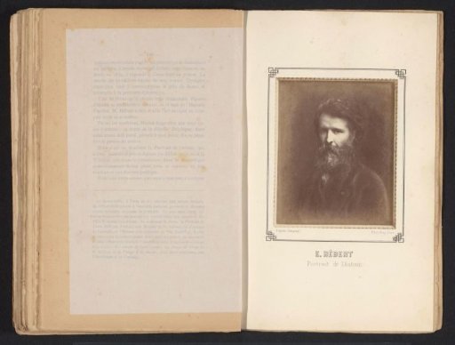 Photographic reproduction of a self-portrait by Ernest Hébert