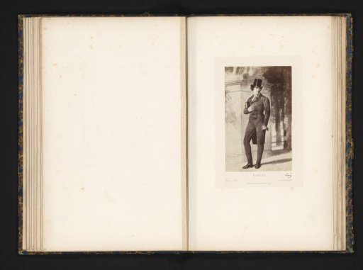 Photographic reproduction of a drawing of Marius from Les Misérables by Victor Hugo