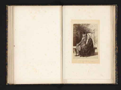 Photographic reproduction of a drawing of Jean Valjean and Cosette from Les Misérables by Victor Hugo