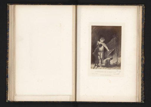 Photographic reproduction of a drawing of Gavroche and two other children at the children's shelter on Place de la Bastille from Les Misérables by Victor Hugo