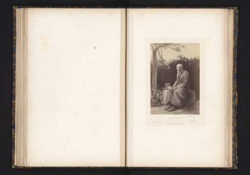 Photographic reproduction of a drawing of Mr. Mabeuf from Les Misérables by Victor Hugo