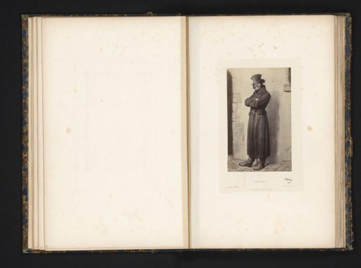 Photographic reproduction of a drawing of Javert from Les Misérables by Victor Hugo