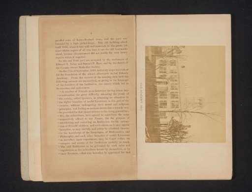 View of the First Location of the Friends Academy in New Bedford, Massachusetts