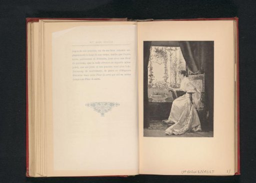 Photographic reproduction of a painting depicting a woman on a chair