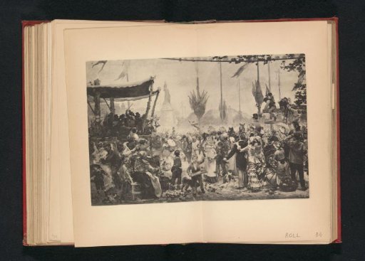 Photographic reproduction of a painting depicting the celebration of the fourteenth of July