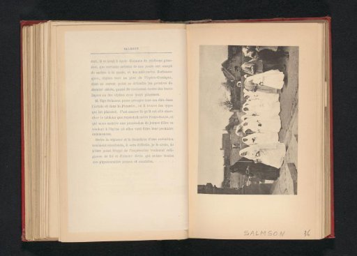 Photographic reproduction of a painting depicting a group of girls going to communion