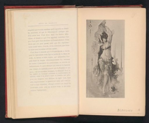 Photographic reproduction of a painting depicting a masked woman
