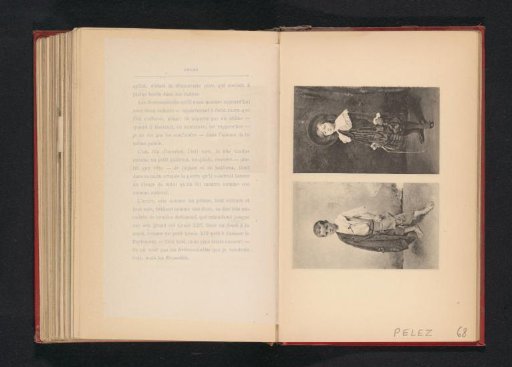 Two photographic reproductions of paintings depicting a portrait of a boy and a girl