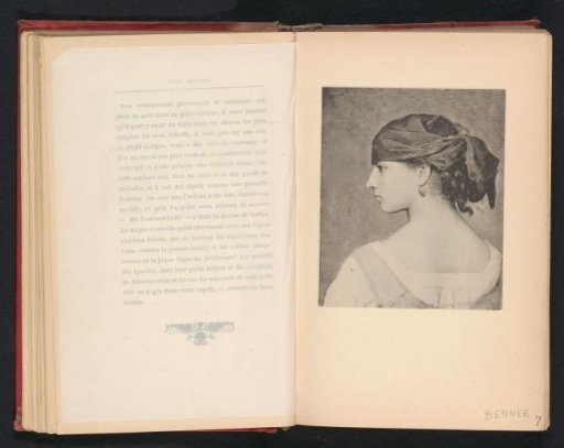 Photographic reproduction of a painting depicting a portrait of an unknown woman with a headscarf