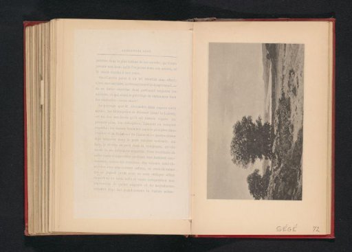 Photographic reproduction of a painting depicting a landscape with a river