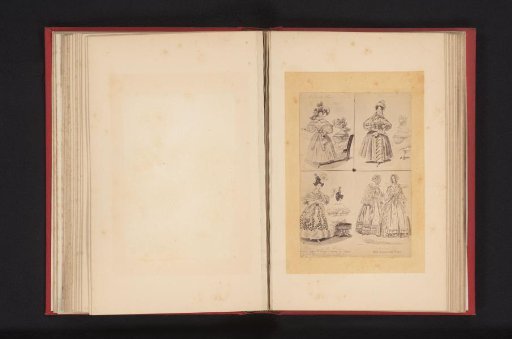 Four figures in costume from 1830–1840