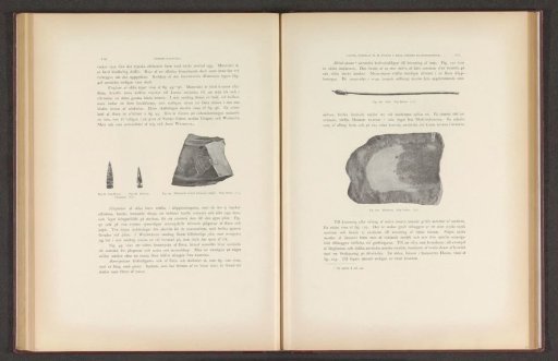 Two arrowheads and a piece of flint from which they were made, found in Mesa Verde National Park