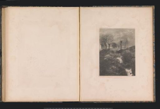 Pastoral landscape with a stream