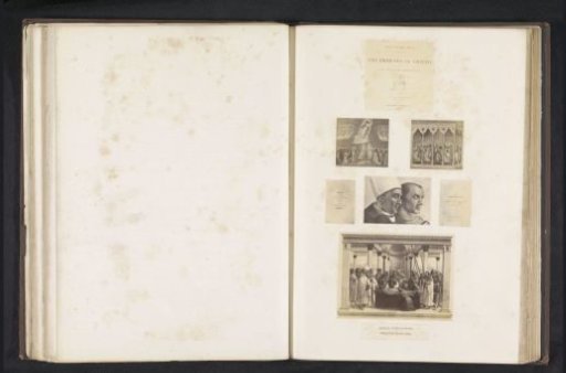 Seven photographic reproductions of a publication by the Arundel Society with works by Ghirlandaio and Giotto