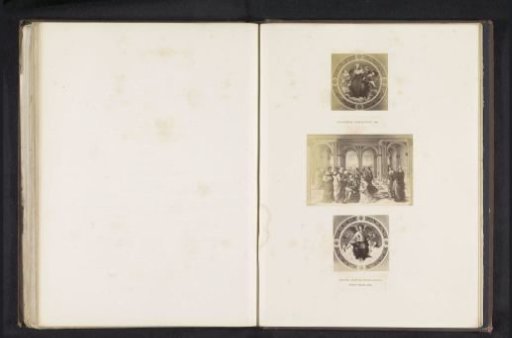 Three photographic reproductions of a publication by the Arundel Society with paintings and a print after Raphael