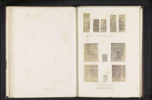 Nineteen photographic reproductions of a publication by the Arundel Society with Christian ivory reliefs