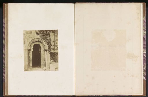 View of the southern door of St Mary's Church in Edstaston