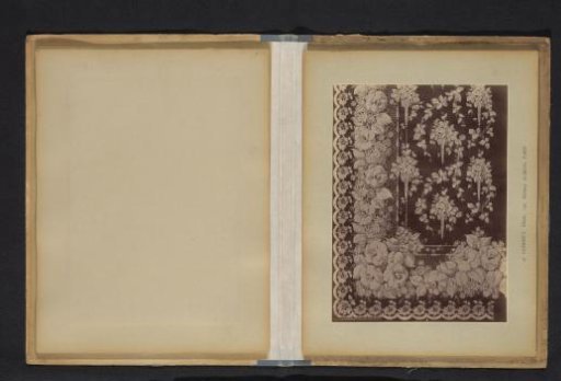 Photographic Reproduction of a Decorative Pattern with Flowers and Leaves
