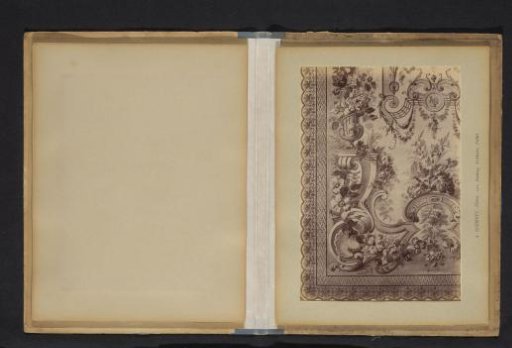 Photographic Reproduction of a Decorative Pattern with Flowers and Architectural Fragments