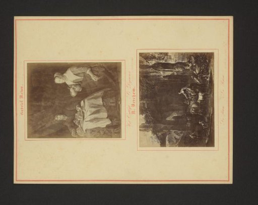 Photographic reproductions of The Breakfast by Gabriël Metsu and The Ruin by Nicolaes Pietersz. Berchem