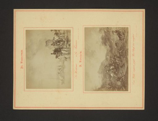 Photoreproductions of The Hay Wain by Philips Wouwerman and of Wild Boar Hunt by Nicolaes Pietersz Berchem