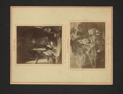 Photoreproductions of The Young Mother by Gerard Dou and of Shepherdess and Shepherd with Sheep and Goats by Simon van der Does