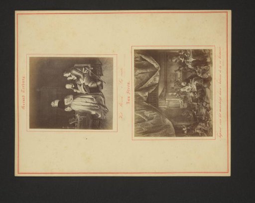 Photographic reproductions of The Paternal Admonition by Gerard ter Borch and The Life of Man by Jan Steen