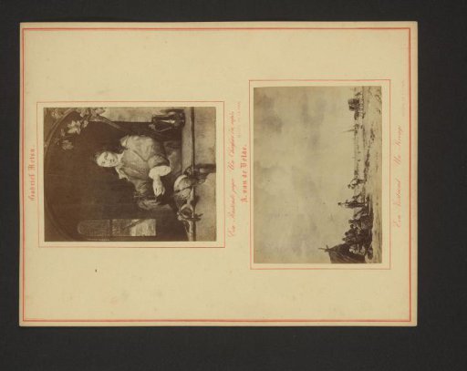 Photographic reproductions of The Hunter by Gabriël Metsu and A Seashore by Adriaen van de Velde
