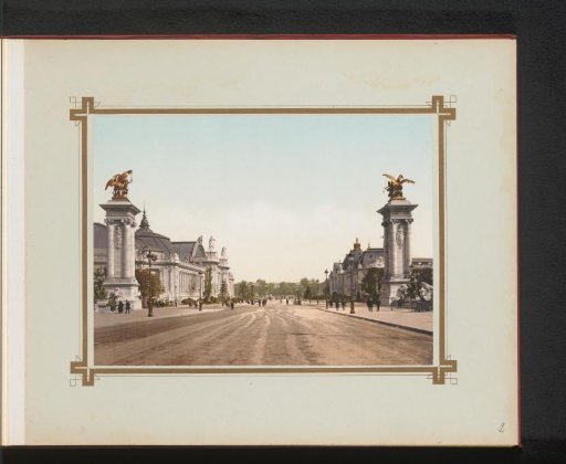 View of Avenue Nicolas II during the World's Fair of 1900 in Paris