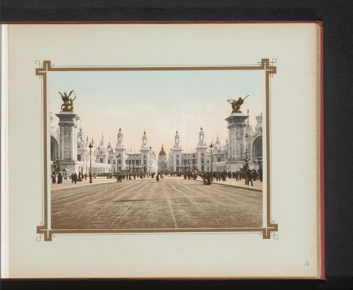 View of Avenue Nicolas II during the World's Fair of 1900 in Paris