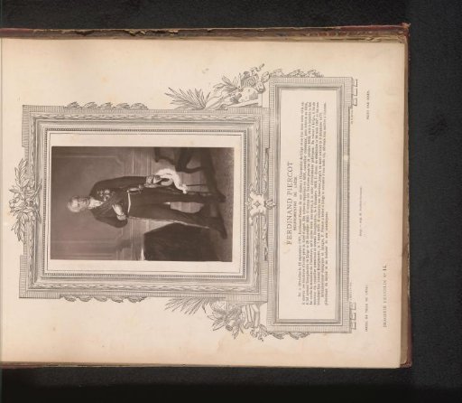 Reproduction of a painting of a portrait of Ferdinand Piercot by Jean Matthieu Nisen