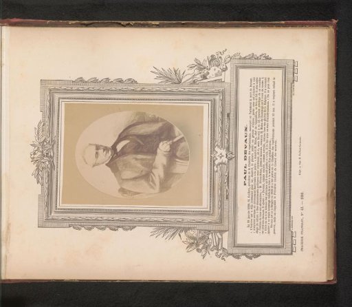 Photographic Reproduction of an Engraving of a Portrait of Paul Devaux by Burn Smeeton