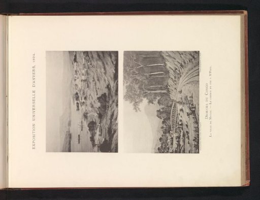 Two photographic reproductions of paintings, depicting a view of Matadi and the railway line near Mpozo