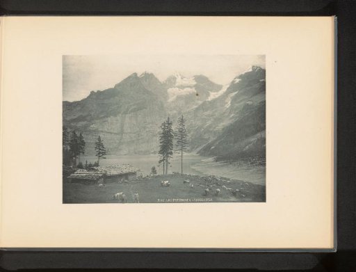 View of Lake Oeschinen in Kandersteg, Switzerland