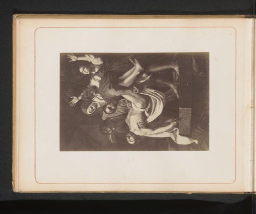 Photographic reproduction of an engraving after The Descent from the Cross by Caravaggio in the Vatican