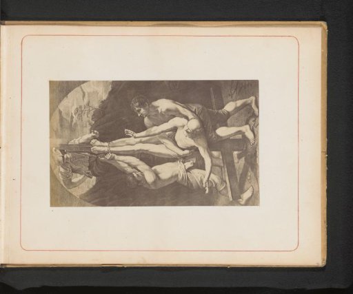 Photographic reproduction of an engraving after The Martyrdom of Saint Peter by Guido Reni in the Vatican
