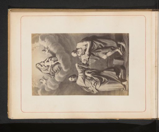 Photographic reproduction of an engraving after Saint Thomas and Saint Jerome by Guido Reni in the Vatican