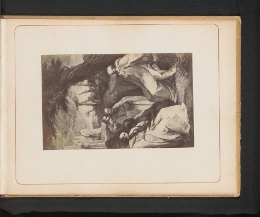 Photographic reproduction of an engraving after The Vision of Saint Romualdus by Andrea Sacchi in the Vatican
