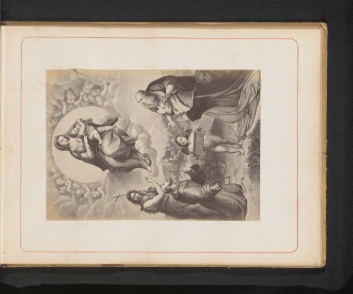 Photographic reproduction of an engraving after The Madonna of Foligno by Raphael in the Vatican